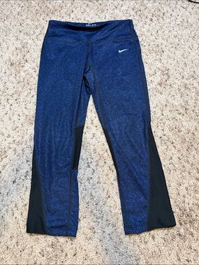 Nike Blue & Black Dri-FIT Track Pants
